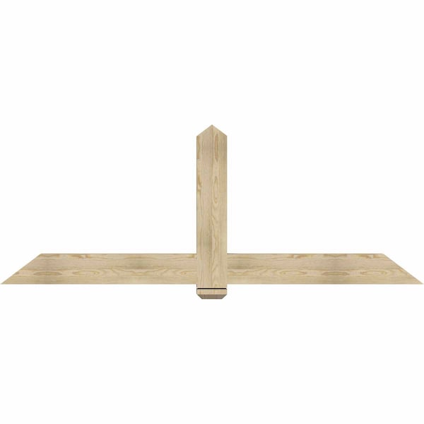 Ekena Millwork Eugene Rough Sawn Timber Gable Bracket, Douglas Fir, 84"W x 31"H x 4"D x 6"F, 9/12 Pitch GBW084X31X0406EUG00RDF - main